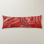 Rote Retro Paisley Bandanna/Bandana Seitenschläferkissen (Vorderseite)