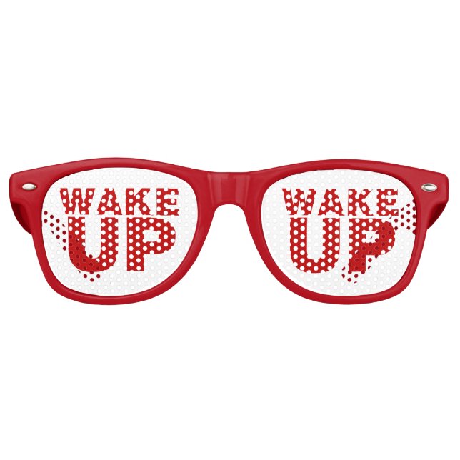 Rote Retro-Sonnenbrille geweckt Partybrille (Vorderseite)