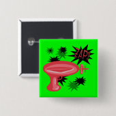 Rote Retro-Strahlpistole Button (Vorne & Hinten)