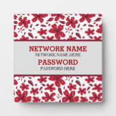 Rote Retroflorale Fotoplatte (Vorderseite)