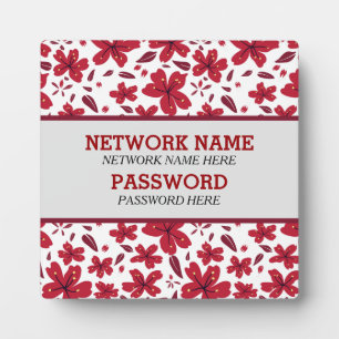 Rote Retroflorale Fotoplatte