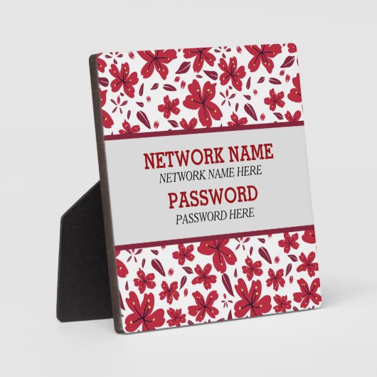 Rote Retroflorale Fotoplatte (Vorderseite)