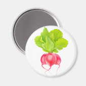 Rote Rettiche Magnet (Vorderseite/Rückseite)