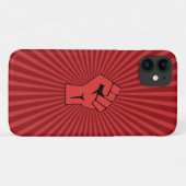 Rote Revolutionsfaust Case-Mate iPhone Hülle (Rückseite (Horizontal))