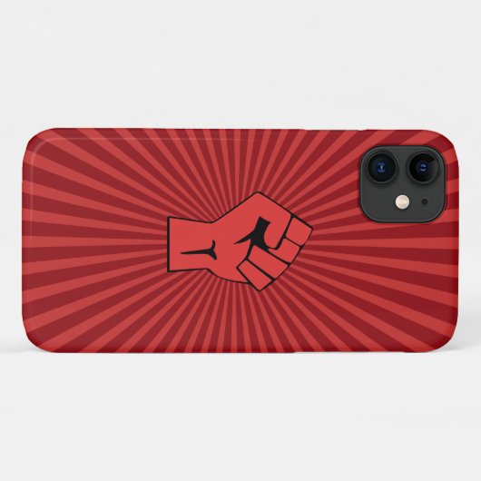 Rote Revolutionsfaust Case-Mate iPhone Hülle (Rückseite (Horizontal))