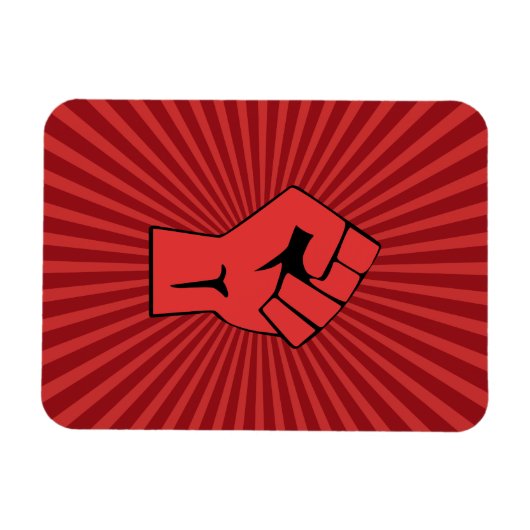 Rote Revolutionsfaust Magnet (Horizontal)