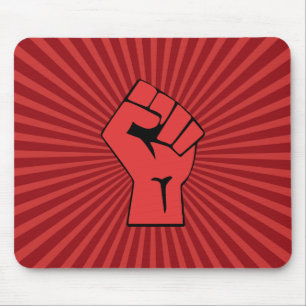 Rote Revolutionsfaust Mousepad