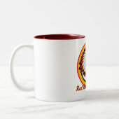 Rote Rhino-Kaffee-Tasse Zweifarbige Tasse (Links)