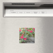 Rote Rhododendren Magnet (In Situ (Geschirrspüler))