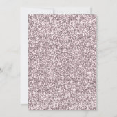 Rote Ribbon Pink Glitzer Royal Princess Birthday Einladung (Rückseite)