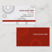 rote Ringe Visitenkarte (Vorne/Hinten)