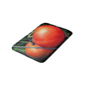 Rote Rippengärnten Badematte (Schrägansicht)