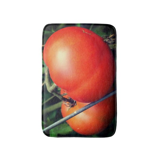 Rote Rippengärnten Badematte (Vorderseite Vertikal)