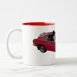rote Roadster-Tasse Zweifarbige Tasse