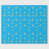 Rote Robin Birds and Snowdrops, Galanthus nivalis Geschenkpapier (Flach)