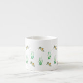 Rote Robin Birds und Snowdrops Espressotasse (Vorderseite)