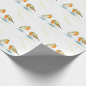 Rote Robins im Winter Geschenkpapier (Ecke)