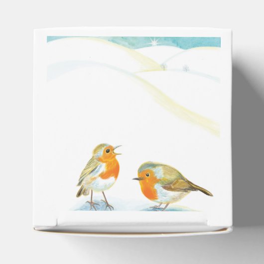 Rote Robins im Winter Geschenkschachtel (Oben)