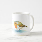 Rote Robins im Winter Kaffeetasse (VorderseiteRechts)