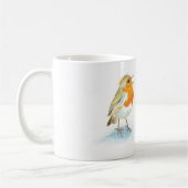 Rote Robins im Winter Kaffeetasse (Links)