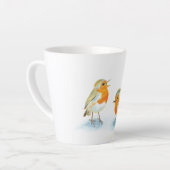 Rote Robins im Winter klein Milchtasse (Linke Ecke)