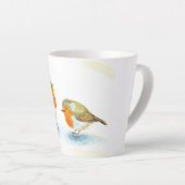 Rote Robins im Winter klein Milchtasse (Rechte Ecke)