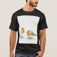 Rote Robins im Winter