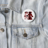 rote Roboter Knopf Button (Beispiel)