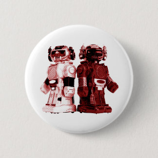 rote Roboter Knopf Button