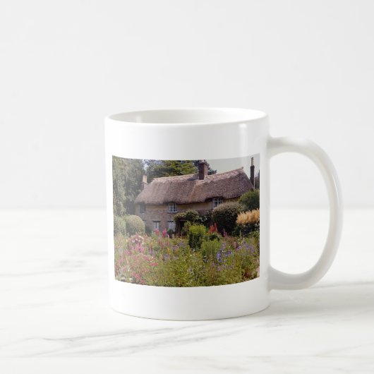 Rote robuste Hütte Thomas, Blume Dorsets, England Kaffeetasse (Rechts)