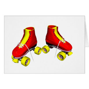Rote Rollen-Skate