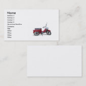 Rote Roller-Visitenkarte Visitenkarte (Vorne/Hinten)