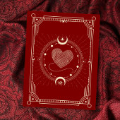 Rote Romance Tarot boho moon Postkarte