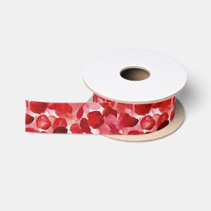 Rote Romantische Rosenblüten Liebe Hochzeit Satinband