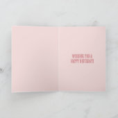 Rote rosa Blumen Geburtstag Karte (Innenseite)
