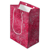 Rote rosa Geschenk-Tasche Mittlere Geschenktüte (Vorderseite Schrägansicht)