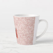 Rote Rosa Glitter Schmetterlinge Milchtasse (Rechts)