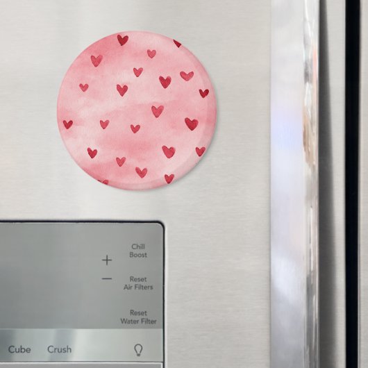 Rote Rosa Herzen Liebe   Magnet (In Situ (Kühlschrank))