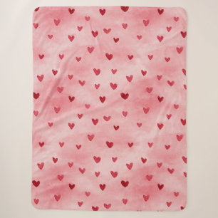 Rote rosa Herzen Liebe Sherpadecke