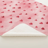 Rote rosa Herzen Liebe   Sherpadecke (3/4)