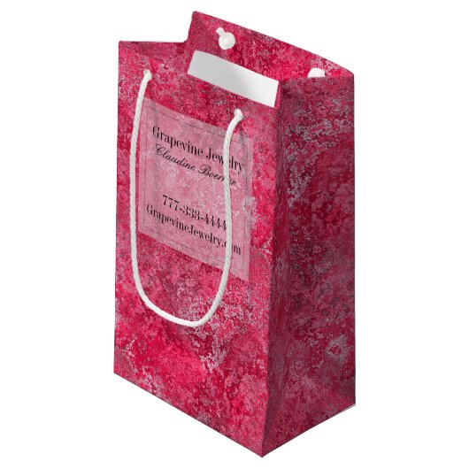 Rote rosa kleine geschenktüte (Vorderseite Schrägansicht)