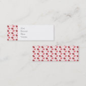 Rote rosa küssen mich mini visitenkarte (Vorne/Hinten)