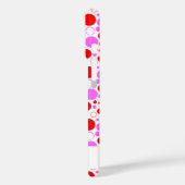 Rote rosa Punkte und Kreise editierbar Case-Mate iPhone Hülle (Rückseite / Links)