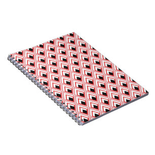 Rote rosa Rauten schöne geometrische Formen Notizblock