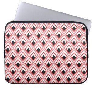 Rote rosa Rhomben Hübsche geometrische Formen Laptopschutzhülle