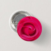 Rote Rosa Rose Button (Vorne & Hinten)