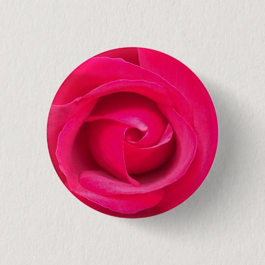 Rote Rosa Rose Button (Vorderseite)