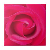 Rote Rosa Rose Fliese (Vorderseite)