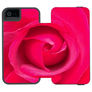 Rote Rosa Rose Incipio Watson™ iPhone 5 Geldbörsen Hülle
