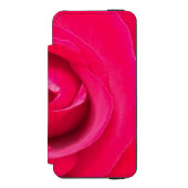 Rote Rosa Rose Incipio iPhone Geldbeutel-Hülle (Folio Vorderseite)